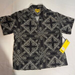 NWT‎ GFTD LA Men’s Button Up Hawaiian Style Casual Shirt Small